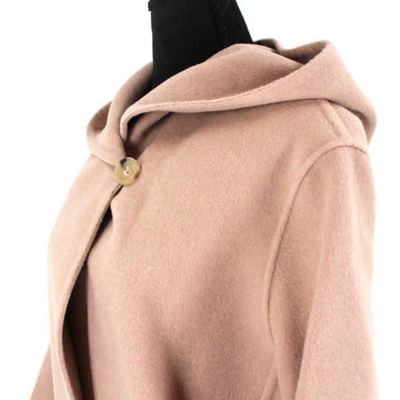 Vince Wool Blend Desert Clay Hooded Belted Overcoat Jacket NWT Size L - Picture 3 of 9